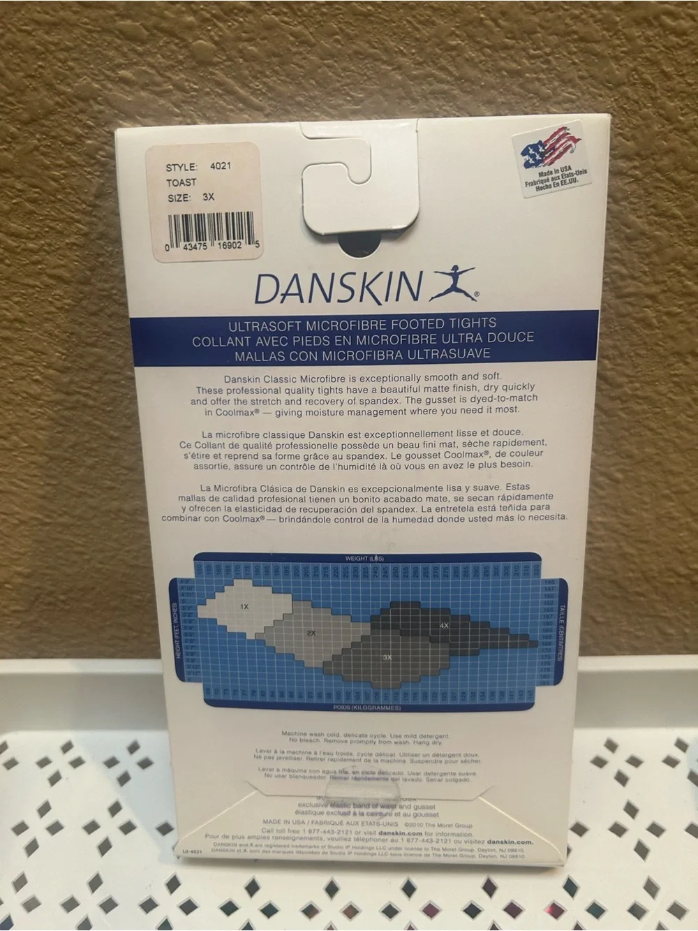Danskin Plus Footed Tights in Brown (3X)